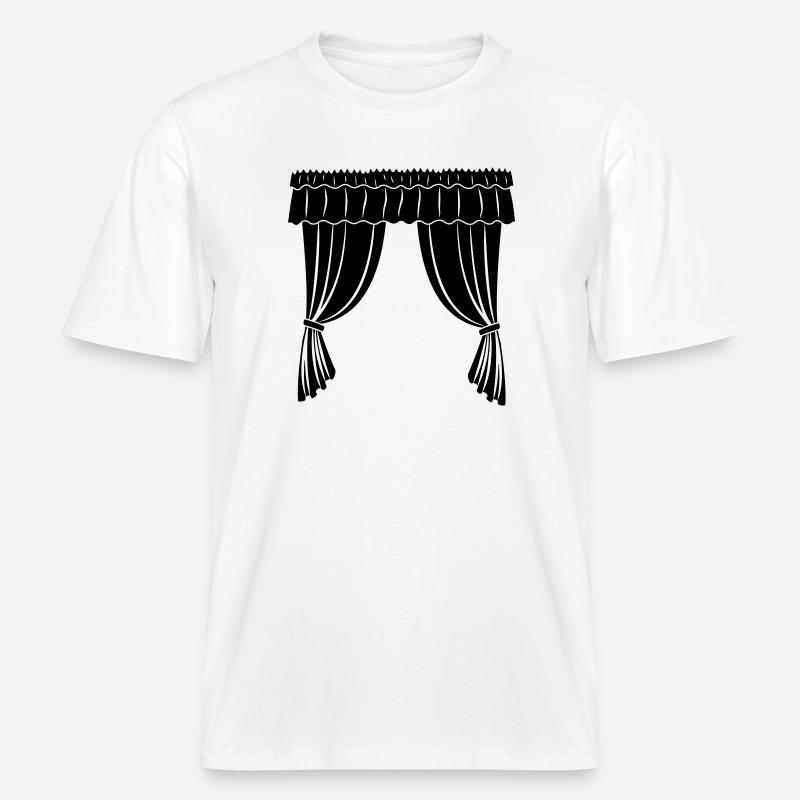 Vorhänge Theater oder Geschäft -  RELAXED FIT Unisex Organic T-Shirt - Weiß