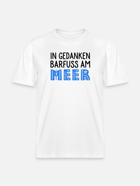 Strandspaziergang - RELAXED FIT Unisex Organic T-Shirt - Weiß