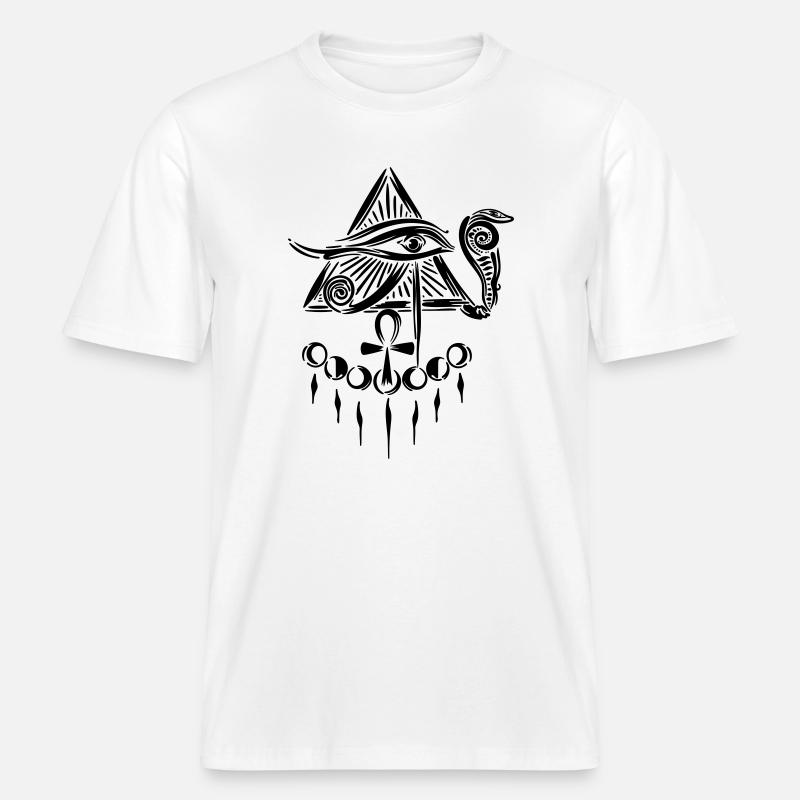 Œil d’Horus Œil d’Horus -  T-shirt unisexe RELAXED FIT en coton bio - blanc