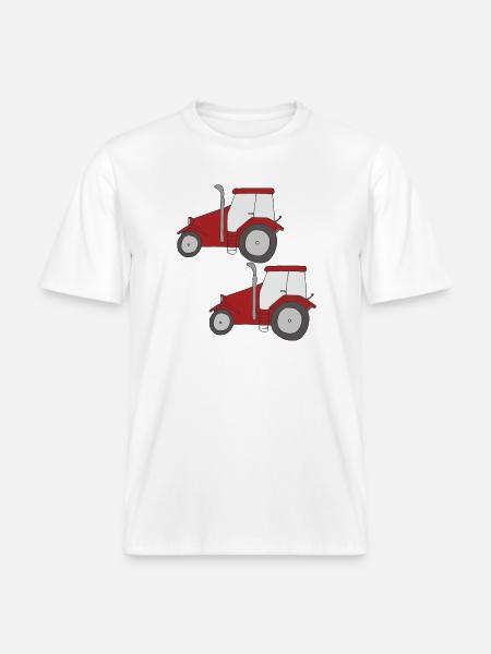 traktoren - RELAXED FIT Unisex Organic T-Shirt - Weiß