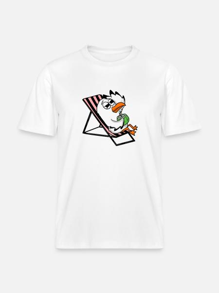 Gull - RELAXED FIT Unisex Organic T-Shirt - white