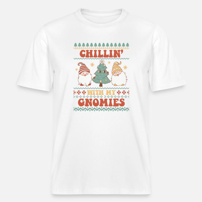 Pull de Noël moche -  T-shirt unisexe RELAXED FIT en coton bio - blanc