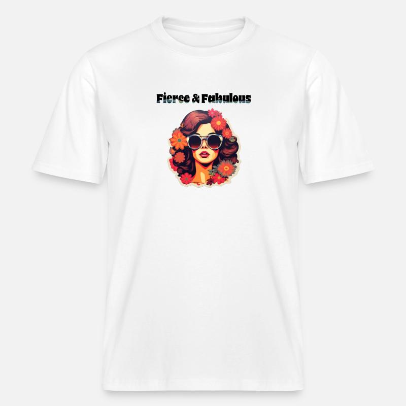 Féroce et fabuleux -  T-shirt unisexe RELAXED FIT en coton bio - blanc