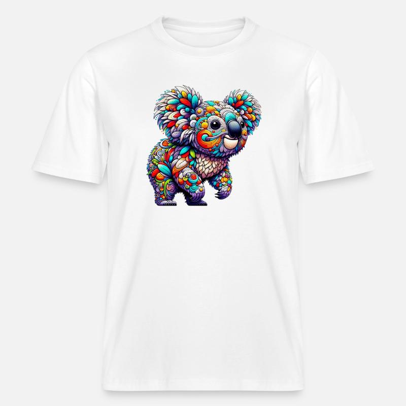 Koala -  T-shirt unisexe RELAXED FIT en coton bio - blanc