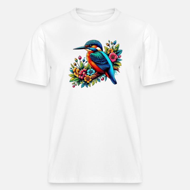 Eisvogel -  RELAXED FIT Unisex Organic T-Shirt - Weiß