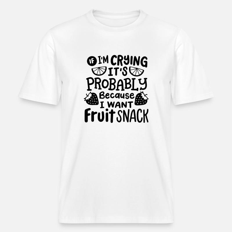 Fruchtsnacks -  RELAXED FIT Unisex Organic T-Shirt - Weiß