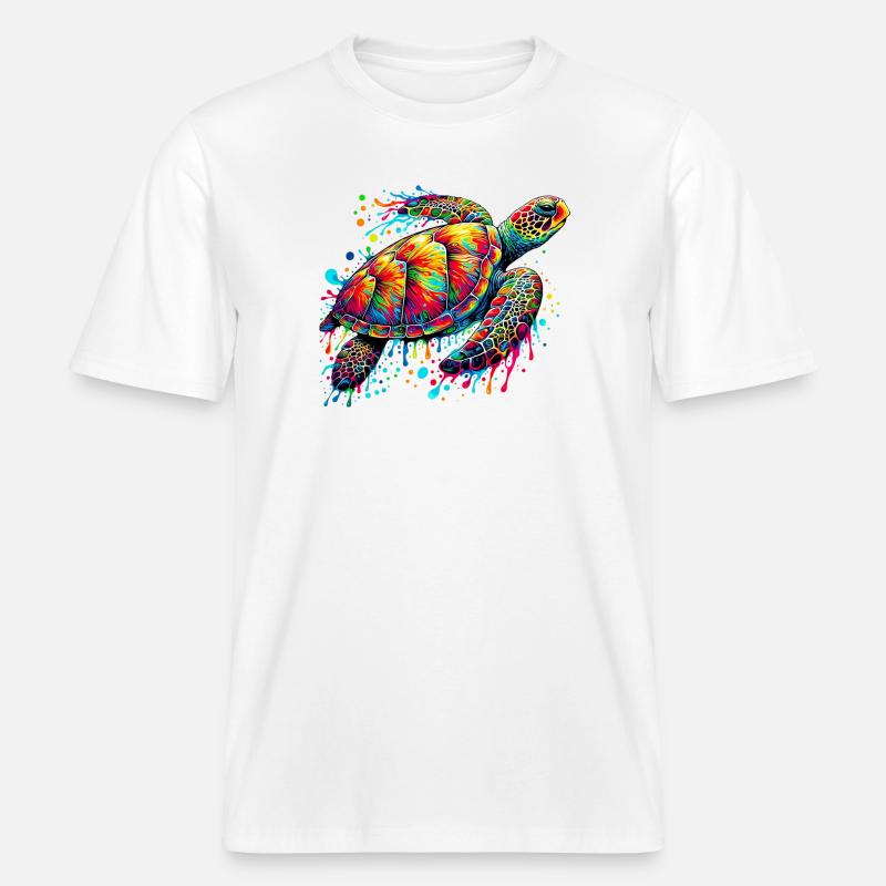 Turtle -  RELAXED FIT Unisex Organic T-Shirt - white