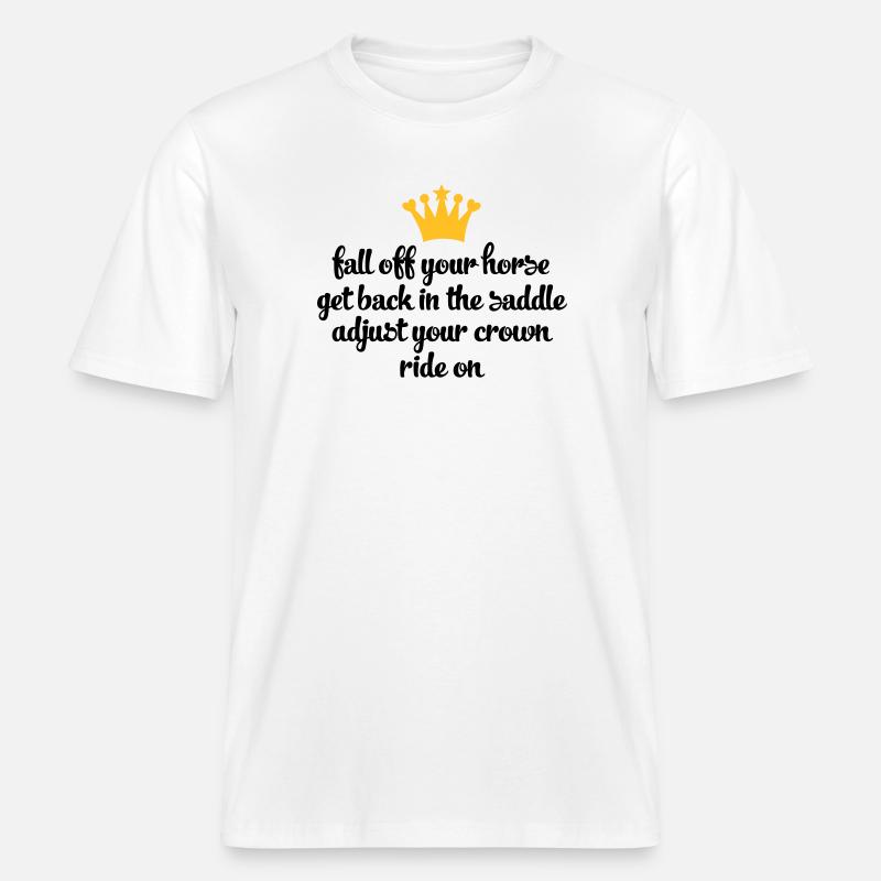 chevaucher - T-shirt unisexe RELAXED FIT en coton bio - blanc