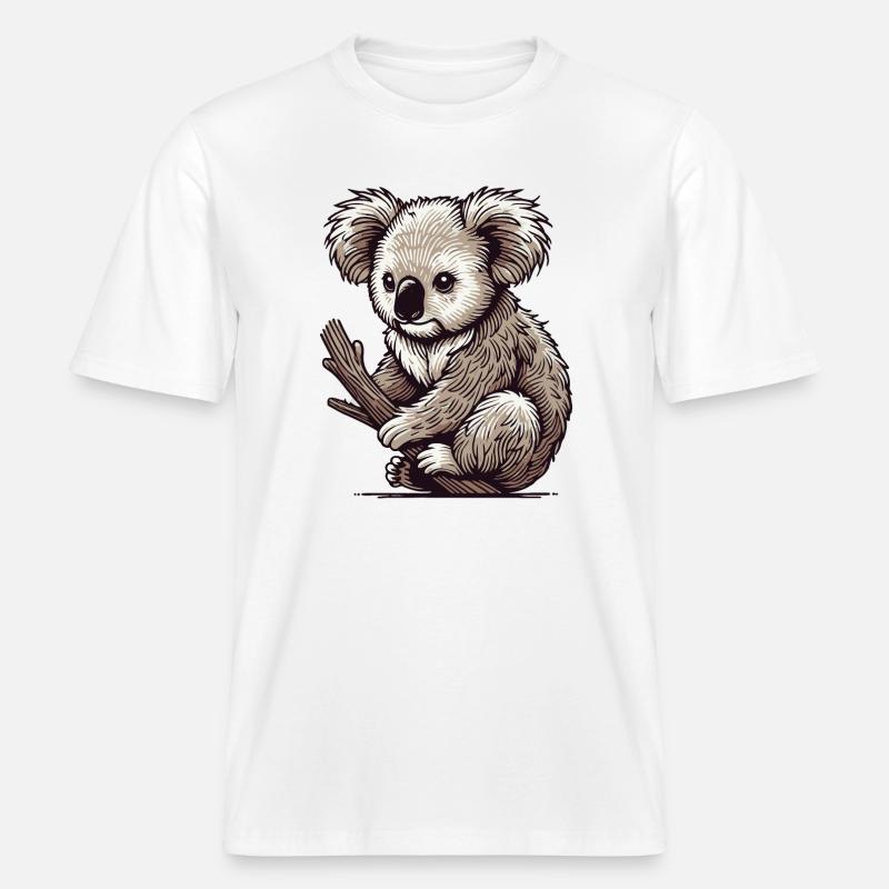 Koala -  T-shirt unisexe RELAXED FIT en coton bio - blanc