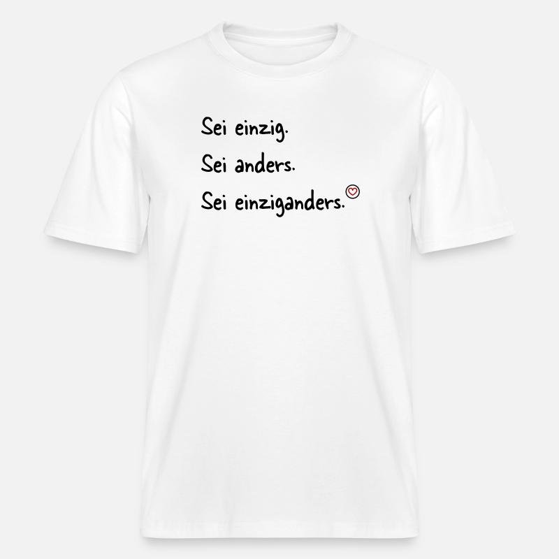 Sei einziganders -  RELAXED FIT Unisex Organic T-Shirt - Weiß