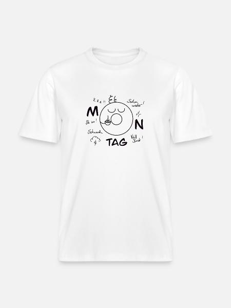 Monday Blues -  RELAXED FIT Unisex Organic T-Shirt - white