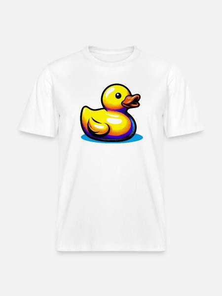 Duckling Duck Duck Duck -  RELAXED FIT Unisex Organic T-Shirt - white