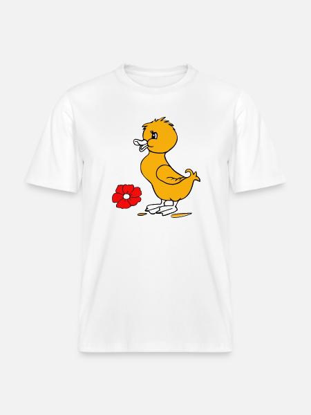 Easter chicks Happy Easter - RELAXED FIT Unisex Organic T-Shirt - white