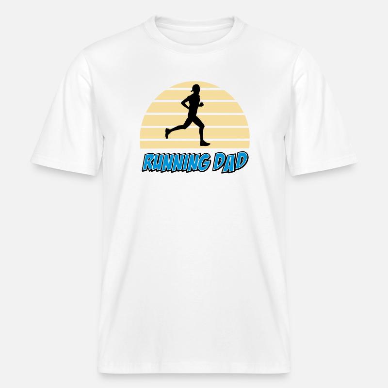 Running dad -  RELAXED FIT Unisex Organic T-Shirt - white