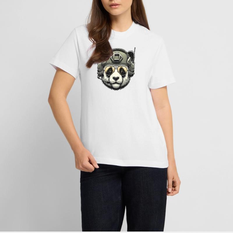 Panda Militär Armee Design  RELAXED FIT Unisex Organic T-Shirt