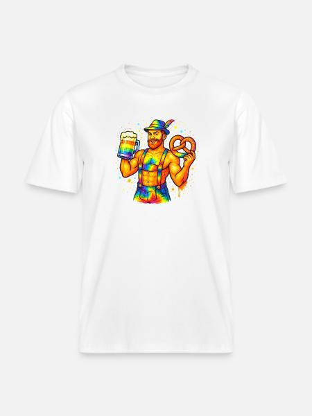 pride bavarian - RELAXED FIT Unisex Organic T-Shirt - Weiß