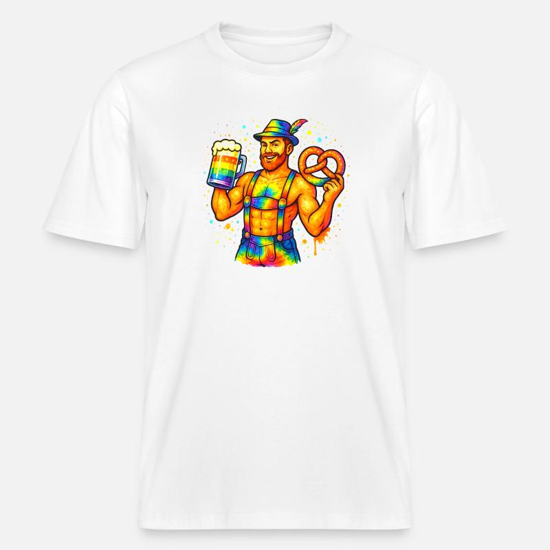 Fierté bavaroise -  T-shirt unisexe RELAXED FIT en coton bio - blanc