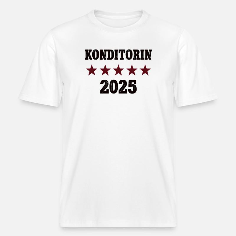 2025 Confectioner Profession Completion Apprenticeship Passed -  RELAXED FIT Unisex Organic T-Shirt - white
