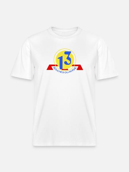 Logo 13 Bouches-du-Rhône - RELAXED FIT Unisex Organic T-Shirt - white