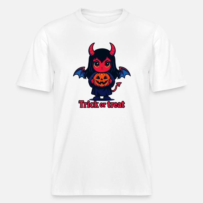 Süßes oder Saures – Süßer Teufel -  RELAXED FIT Unisex Organic T-Shirt - Weiß