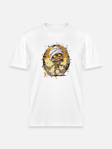 Mummy in splatter look -  RELAXED FIT Unisex Organic T-Shirt - white