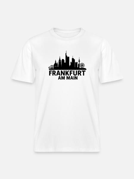 Francfort-sur-le-Main Silhouette - T-shirt unisexe RELAXED FIT en coton bio - blanc