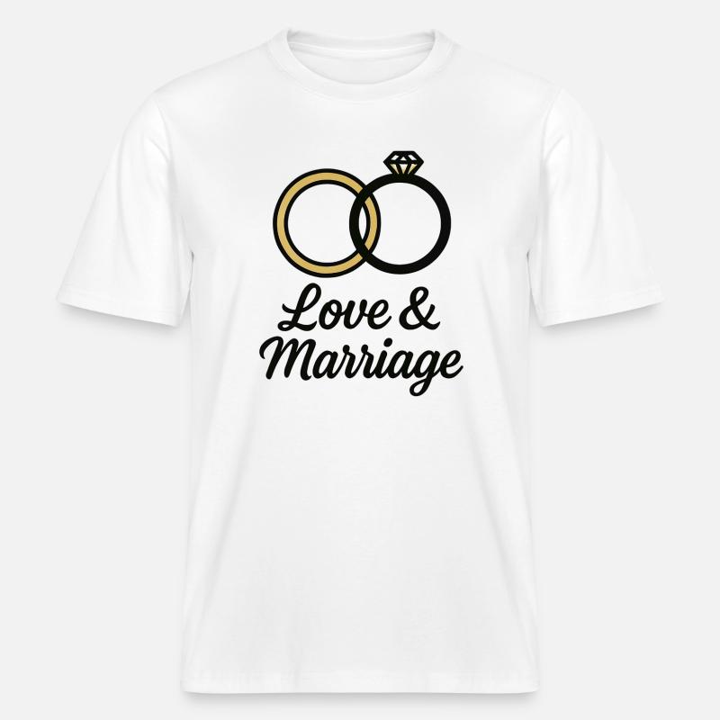 Liebe & Ehe Trauringe - Liebe & Ehe -  RELAXED FIT Unisex Organic T-Shirt - Weiß