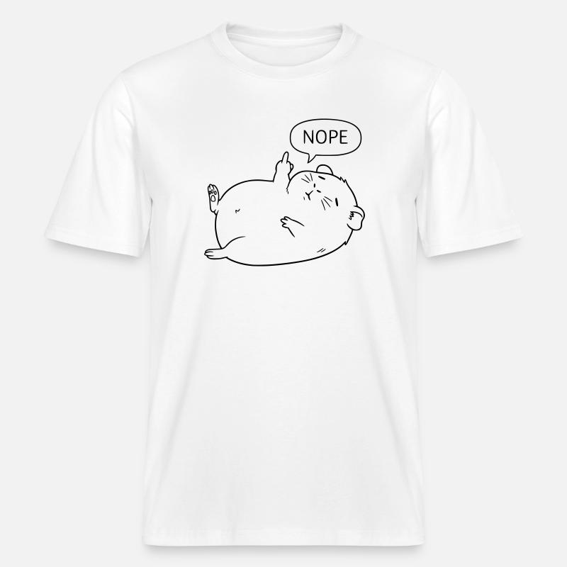 Non, cochon d’Inde | Design mignon -  T-shirt unisexe RELAXED FIT en coton bio - blanc