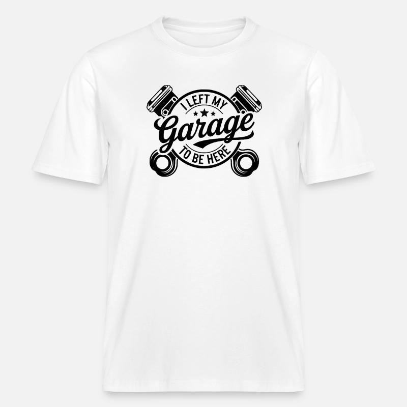 Devis mécanicien j’ai quitté mon garage - T-shirt unisexe RELAXED FIT en coton bio - blanc