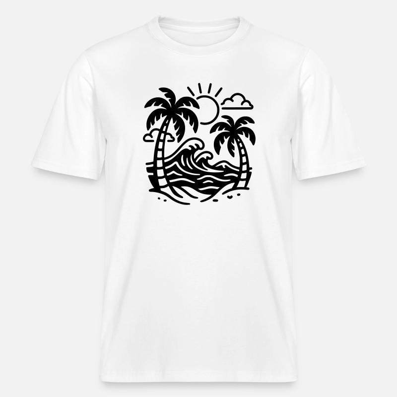 Vacances -  T-shirt unisexe RELAXED FIT en coton bio - blanc