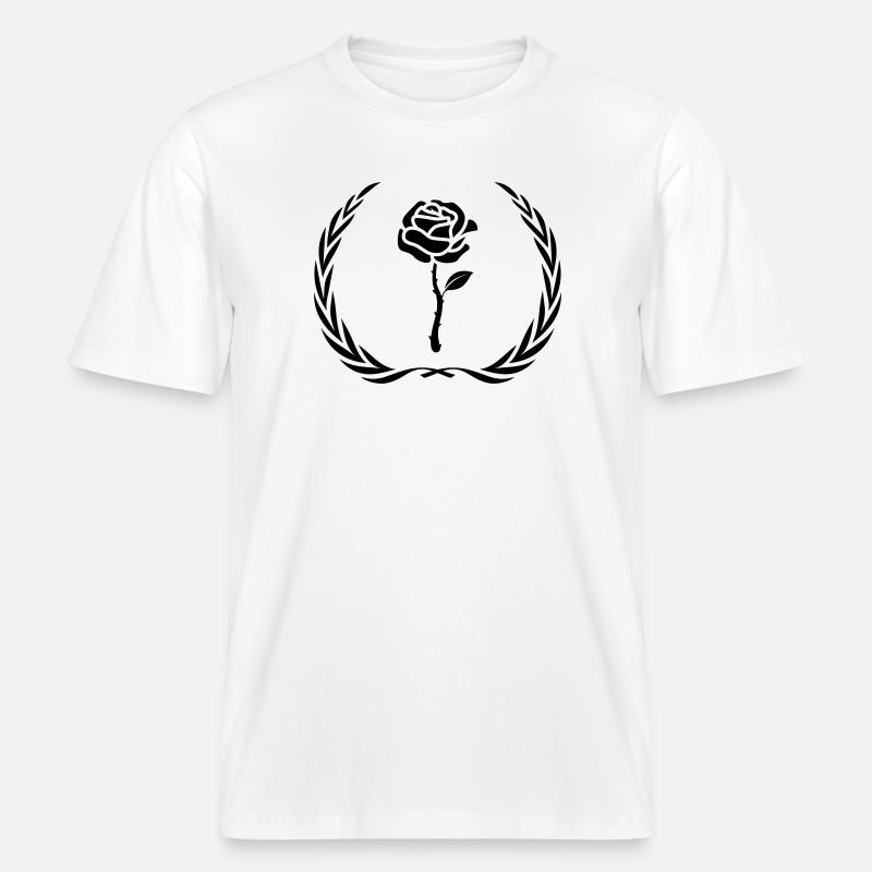 Couronne de symbole de rose -  T-shirt unisexe RELAXED FIT en coton bio - blanc