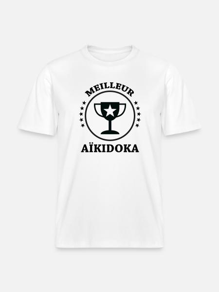 Best Aikido - Aikido - RELAXED FIT Unisex Organic T-Shirt - white