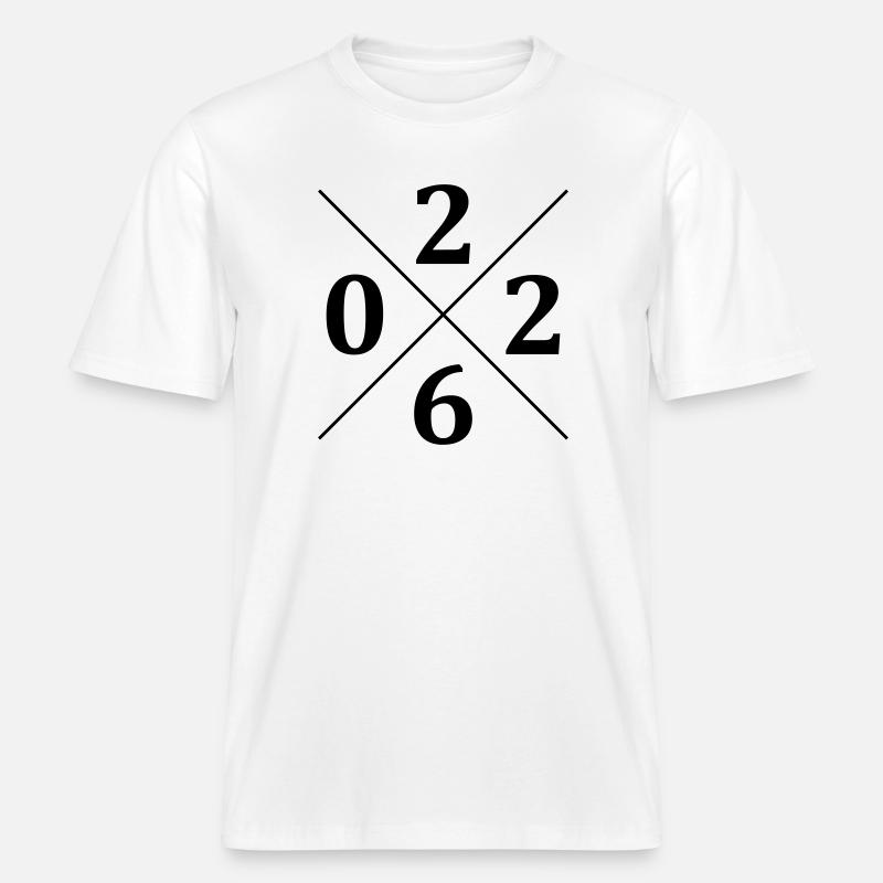 2026 -  T-shirt unisexe RELAXED FIT en coton bio - blanc