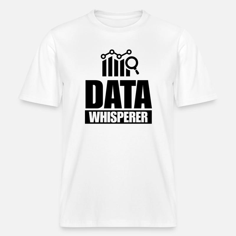 Data Analyst Scientist Engineering Analysis -  RELAXED FIT Unisex Organic T-Shirt - white