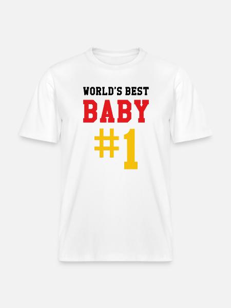 Best Baby - Birth - Child - RELAXED FIT Unisex Organic T-Shirt - white