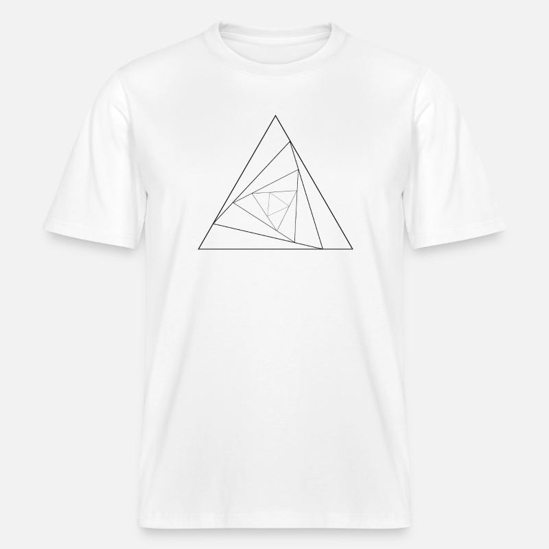 Triangular triangle -  RELAXED FIT Unisex Organic T-Shirt - white