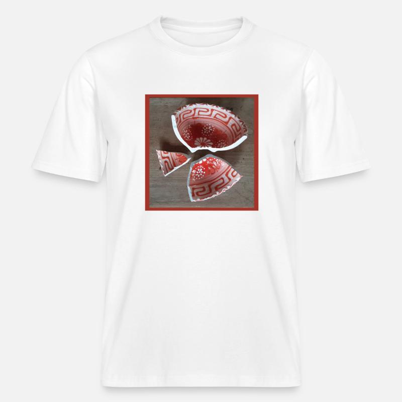 Broken Shell Patterning -  RELAXED FIT Unisex Organic T-Shirt - white