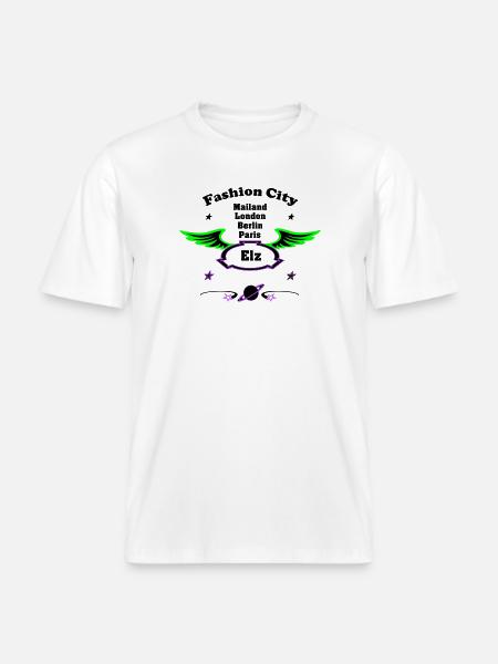 Fashion_City - RELAXED FIT Unisex Organic T-Shirt - white