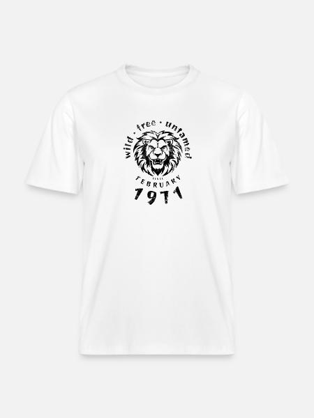 Wild, free & untamed since 02/1971 -  RELAXED FIT Unisex Organic T-Shirt - white