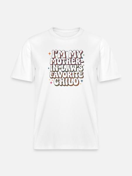 Lieblingskindlicher Schwiegermutter-grooviger Humor -  RELAXED FIT Unisex Organic T-Shirt - Weiß