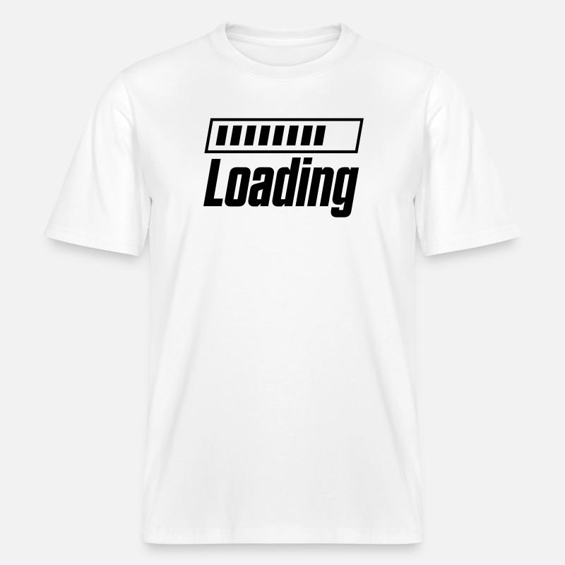 Loading Loading Bar -  RELAXED FIT Unisex Organic T-Shirt - white