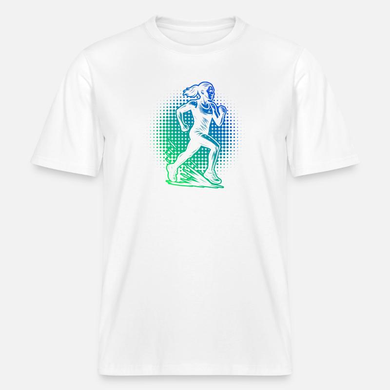 Conception compacte pour la course automobile -  T-shirt unisexe RELAXED FIT en coton bio - blanc