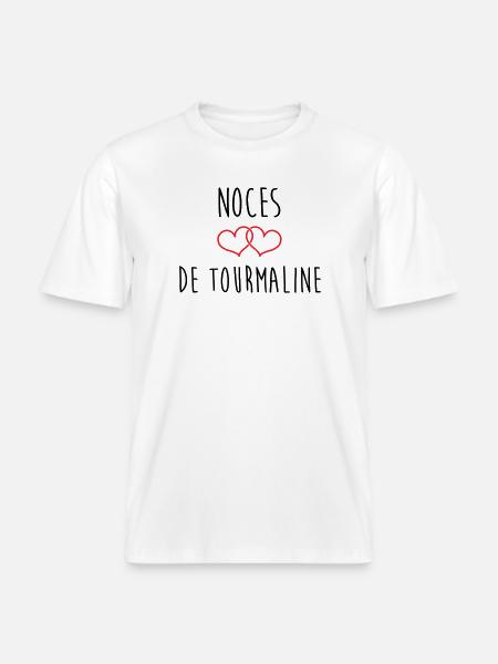 Turmalin-Hochzeit 52 Jahre Ehe -  RELAXED FIT Unisex Organic T-Shirt - Weiß