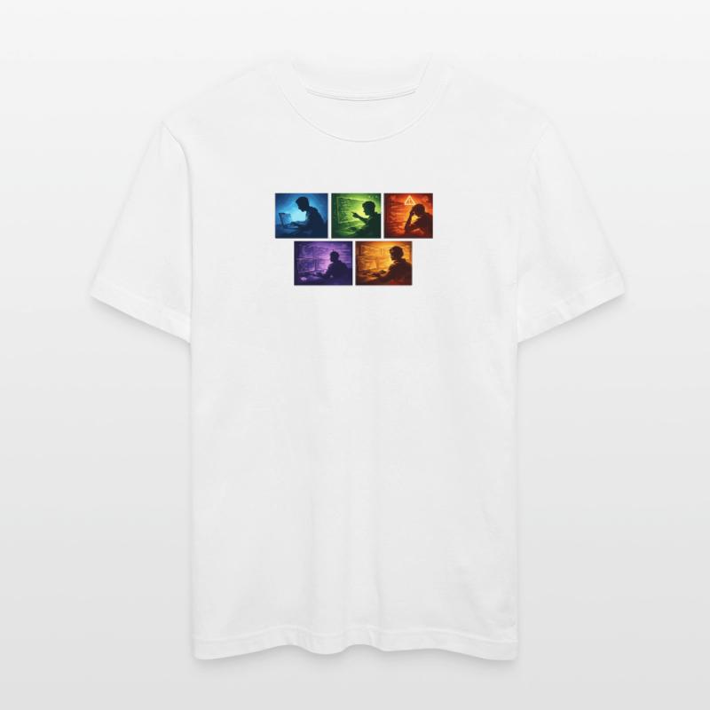 Multi-Screen Code Shadow  RELAXED FIT Unisex Organic T-Shirt