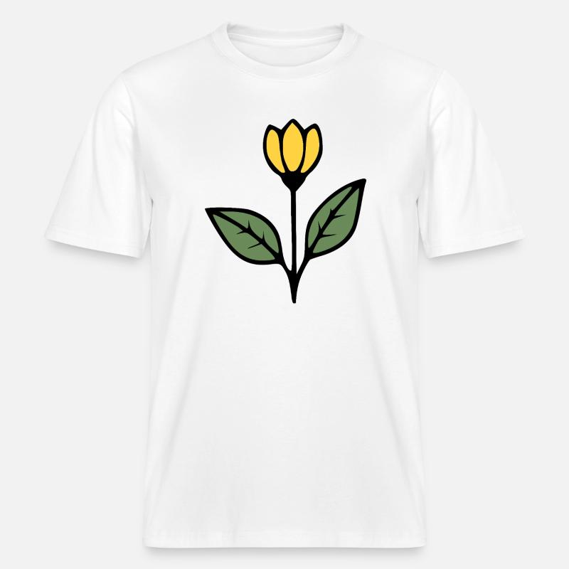  Blume Tulpe Blumen Blüte Geschenkidee Mutter  -  RELAXED FIT Unisex Organic T-Shirt - Weiß