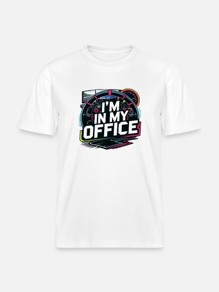 I'm in my office -  RELAXED FIT Unisex Organic T-Shirt - white