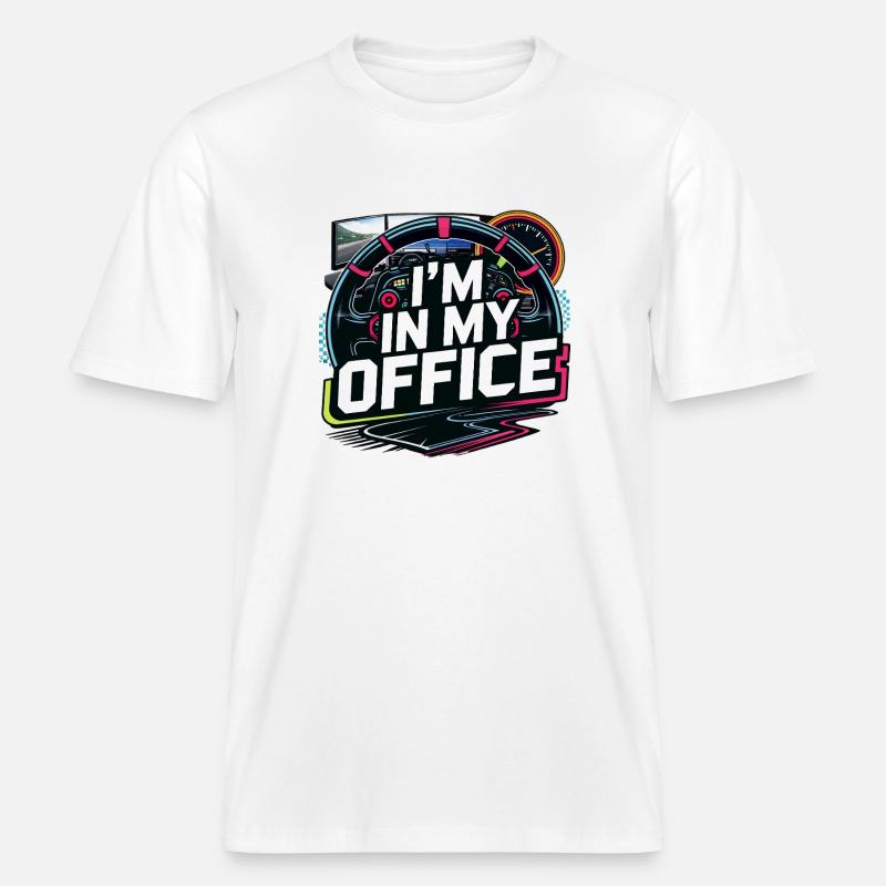 Je suis dans mon bureau -  T-shirt unisexe RELAXED FIT en coton bio - blanc