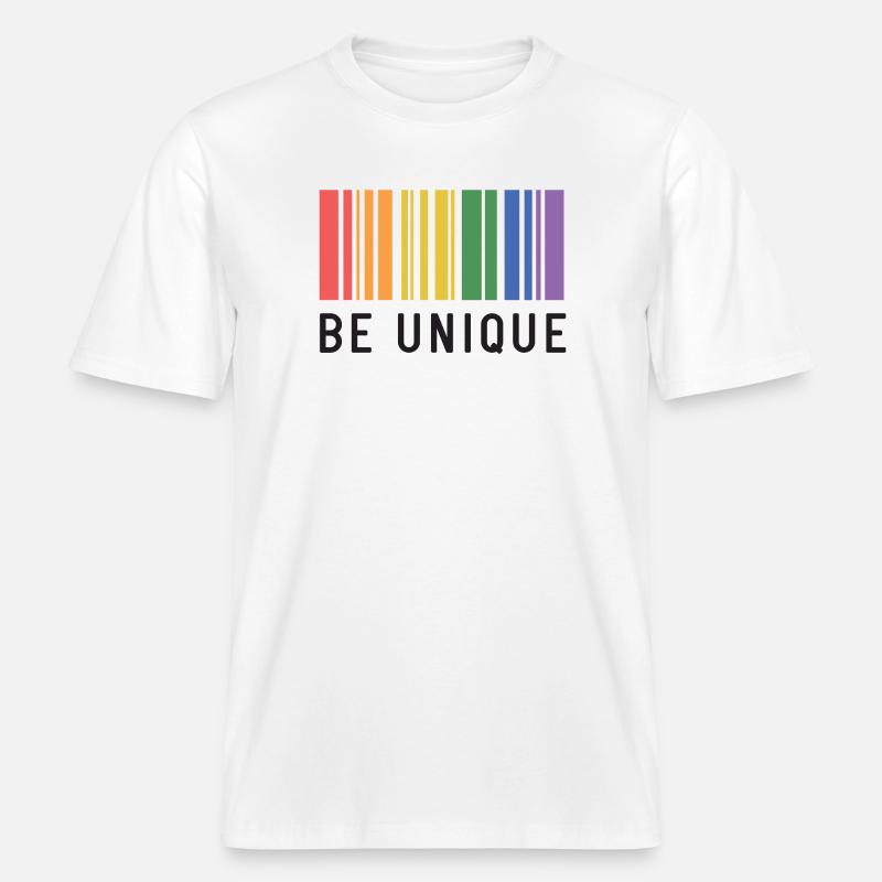 LGBT-Pride-Monat – Sei einzigartig -  RELAXED FIT Unisex Organic T-Shirt - Weiß
