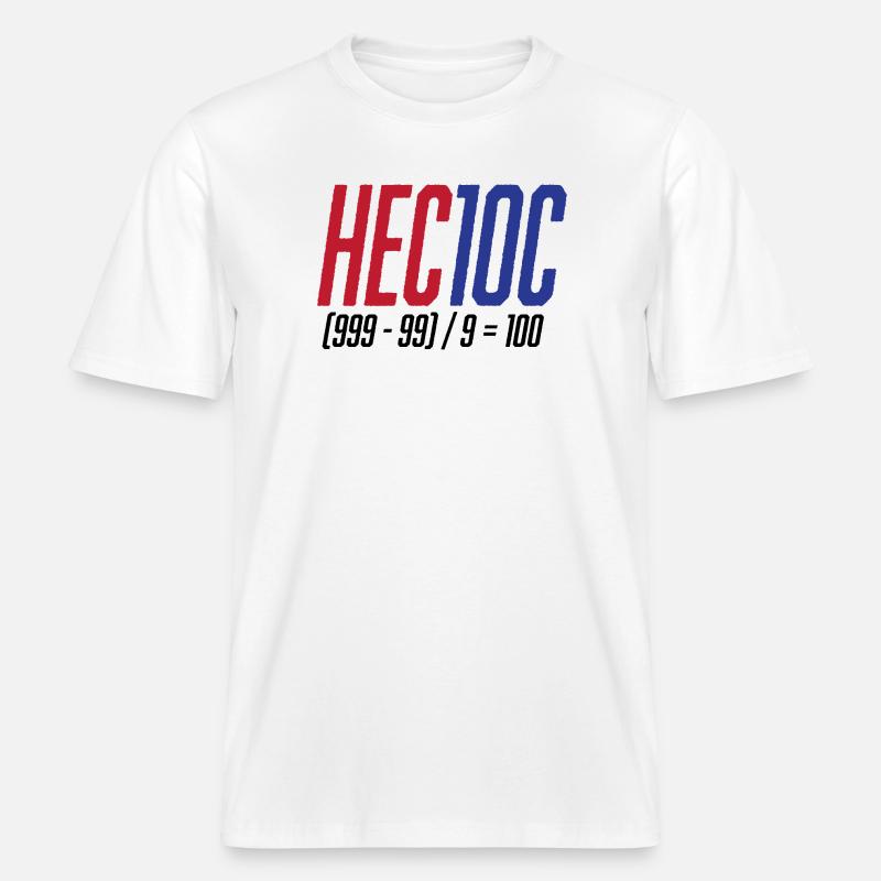 Hectoc Mental Arithmetic Game, Math -  RELAXED FIT Unisex Organic T-Shirt - white