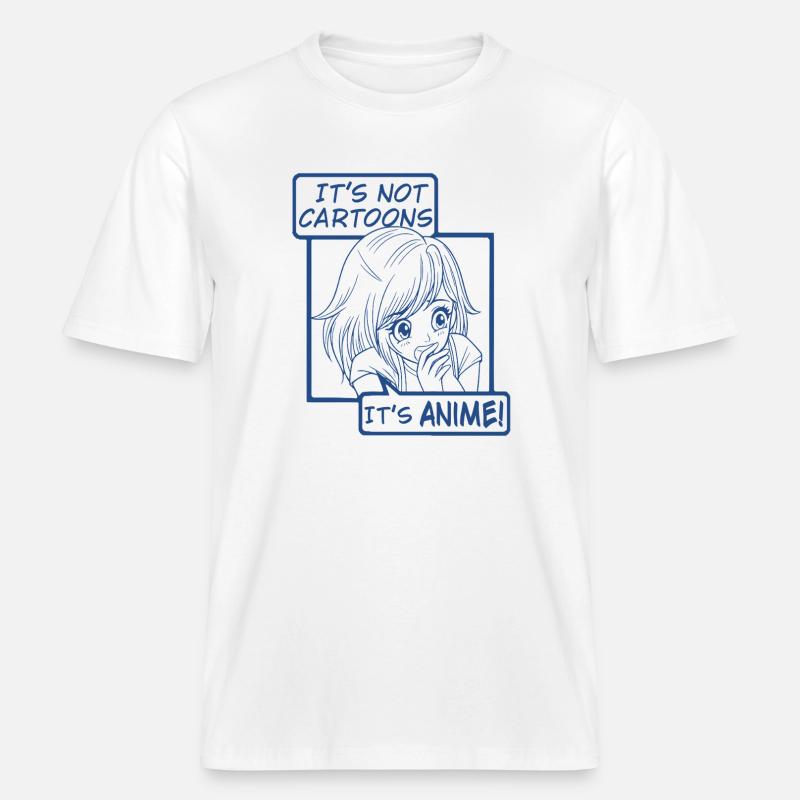 Ce ne sont pas des dessins animés, c’est de l’anime -  T-shirt unisexe RELAXED FIT en coton bio - blanc